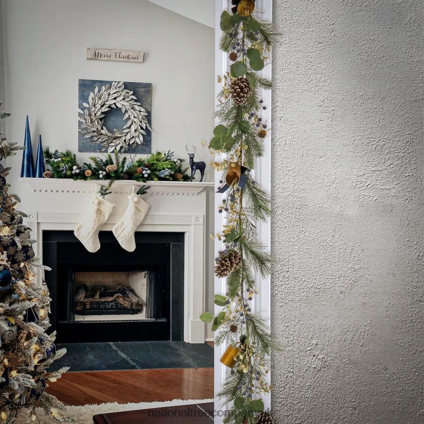 Greenery | National Tree Company 6 ft HGTV Home Collection Swiss Chic Garland F2L4F418